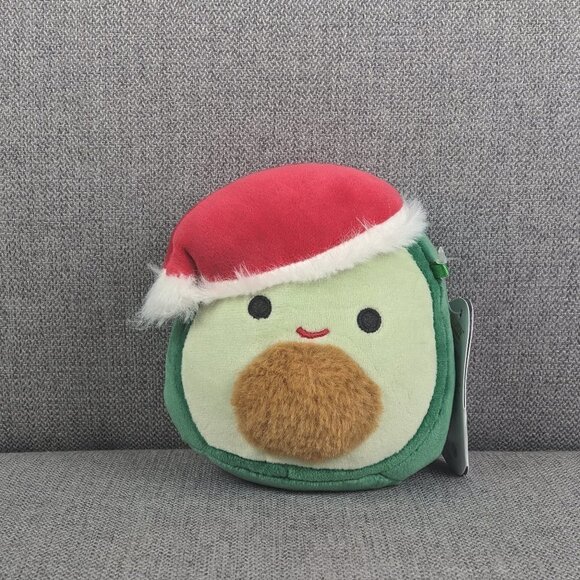 Squishmallows Austin the Christmas Avocado with Santa Hat 4" - Picture 1 of 4
